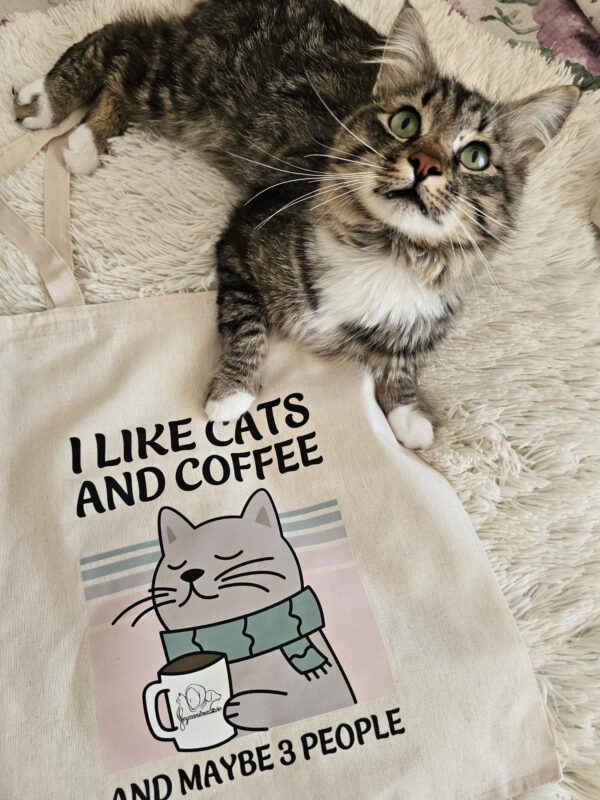 I like Cats and Coffee Tas - Stichting Feyzanimalove - Afbeelding 3