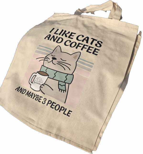 I like Cats and Coffee Tas - Stichting Feyzanimalove